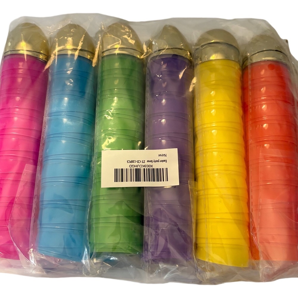Easter Party Favors 120pcs Colorful Plastic Eggs Gold Pink‎ Green Blue Purple